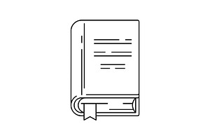 Illustrations of book., an Outline Icon by incomible