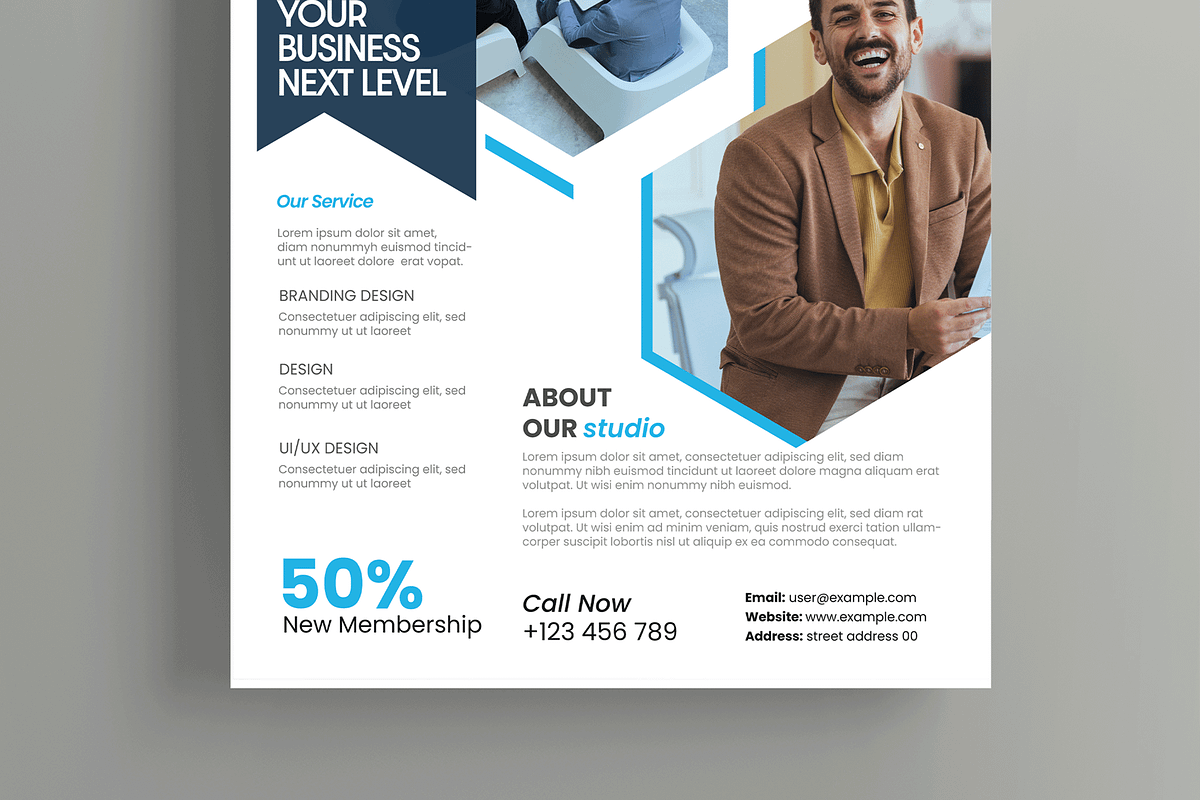 Corporate Business Flyer Poster, a Flyer Template by MightyDesign (Photo 3 of 6)