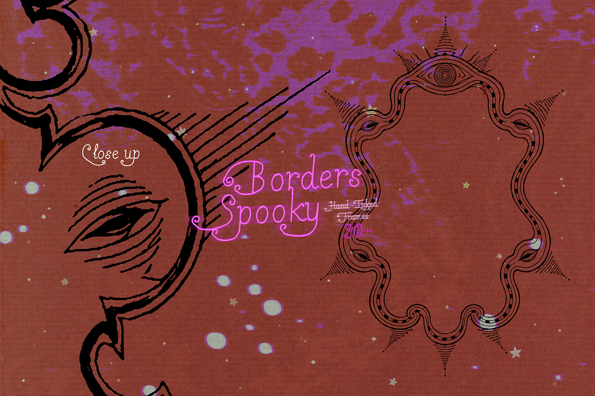 Spooky Halloween Borders, a Decorative Illustration by Lilithcollageart (Photo 4 of 10)
