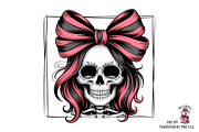 10 PNG Gothic Skull Girl PNG Clipart, an Illustration by Clipart Bloom (Thumbnail 11 of 11)