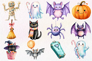 Cute Halloween Clipart Bundle, an Illustration by Dream Creation (Thumbnail 3 of 4)