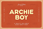 ARCHIE BOY | A Playful Bold Sans, a Sans Serif Font by Laura Strote Designs (Thumbnail 1 of 8)