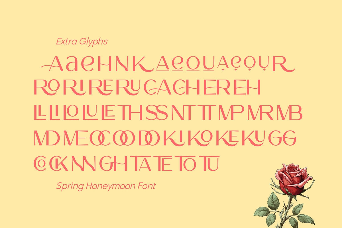 Spring Honeymoon - Aesthetic Font, a Sans Serif Font by Salamahtype (Photo 8 of 9)