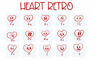 Heart Retro| Symbols Fonts, a Symbol Font by Sirinart (Thumbnail 3 of 6)