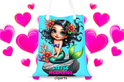 Little mermaids clipart set png, an Object Graphic by JuliaStarArt-FantasyHome (Thumbnail 10 of 12)