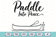 Paddle Into Peace Canoe Line Art, an Object Illustration by Ghagra (Thumbnail 1 of 6)