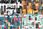 20 Seamless Cityscape Silhouettes, a Pattern Graphic by Nordic Design (Thumbnail 8 of 9)
