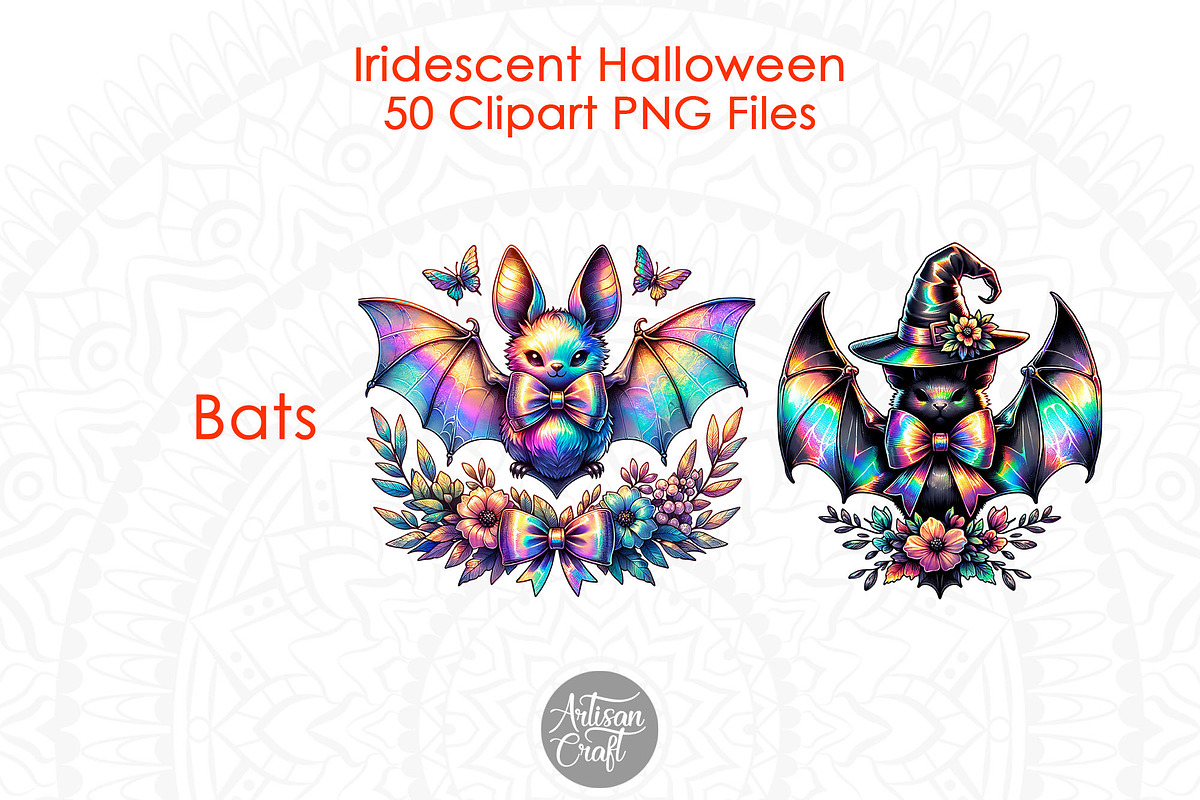 Iridescent Halloween Clipart 50, a Seasonal Illustration by Artisan Craft (Photo 2 of 10)