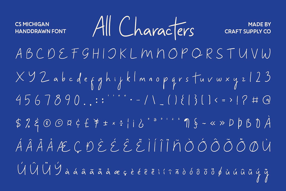 CS Michigan – Handwritten Font, a Handwritten Font by Craft Supply Co. (Photo 8 of 8)