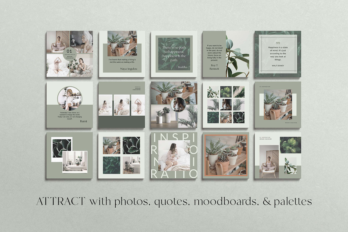 Health Coach Instagram Templates, a Templates & Theme by Miri Campbell (Photo 5 of 18)