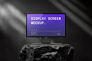 5 Mockups Desktop Display Black Rock, a Mac Mockup by smishura (Thumbnail 2 of 9)