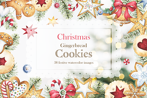 Christmas Gingerbread Cookies set