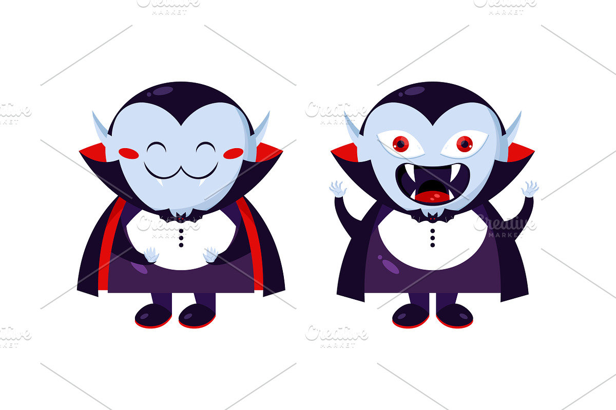 Cartoon Dracula Vampire Icon Set, an Emoji Icon by PsychocheArt (Photo 5 of 5)