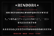 Rendora - Vintage Stamp Sans Serif, a Sans Serif Font by GlitzyGrapix (Thumbnail 12 of 12)