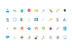 Veterinary clinic pet health icons, an Object Illustration by Lemberg Vector