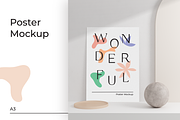 Poster Mockup Wonderful, a Print Template by Wild Ones (Thumbnail 1 of 4)