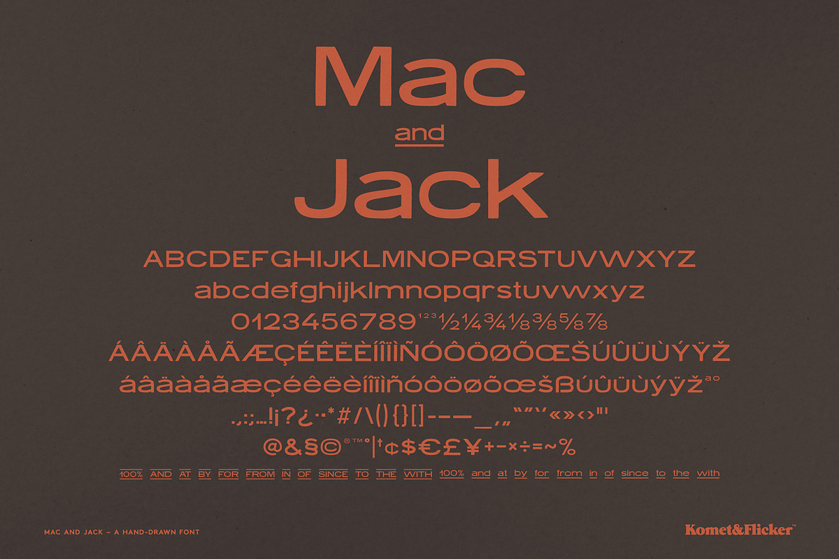 Mac and Jack, a Sans Serif Font by Komet & Flicker (Photo 13 of 13)