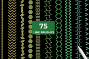 Linear brushes patterns Procreate, a Brush Add-On by Graphics Resources (Thumbnail 7 of 15)