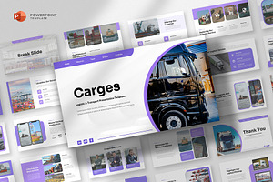 Logistics Transportation Powerpoint, a Presentation Template by fluffstudio