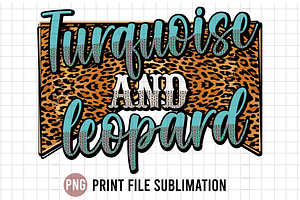 Turquoise And Leopard Png