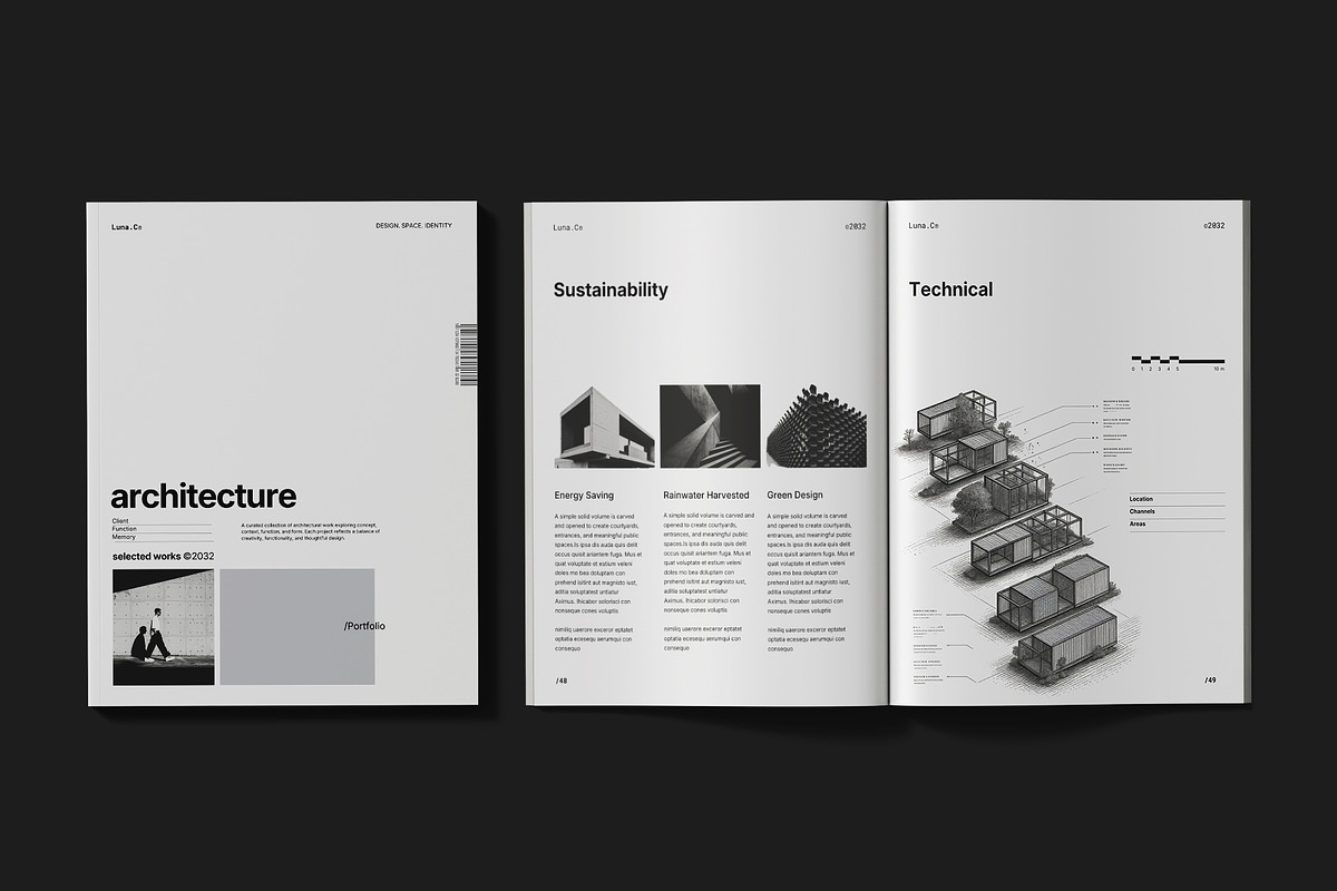 Architecture Portfolio Template, a Brochure Template by Studio Monova (Photo 3 of 33)
