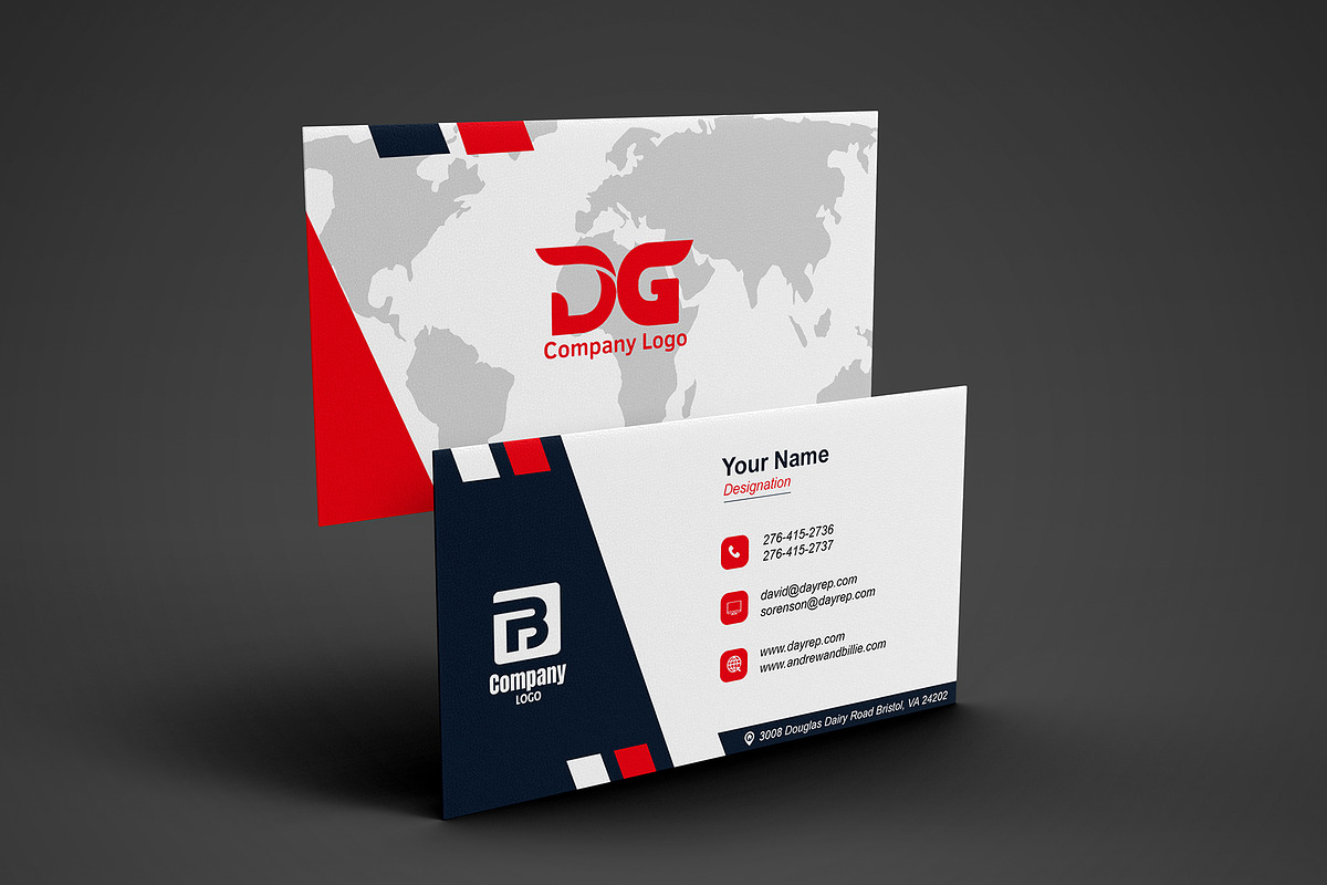 Office Staff Business Card Template preview 3
