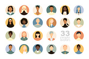 33 people avatars, a Person Illustration by Stafeeva (Thumbnail 1 of 4)