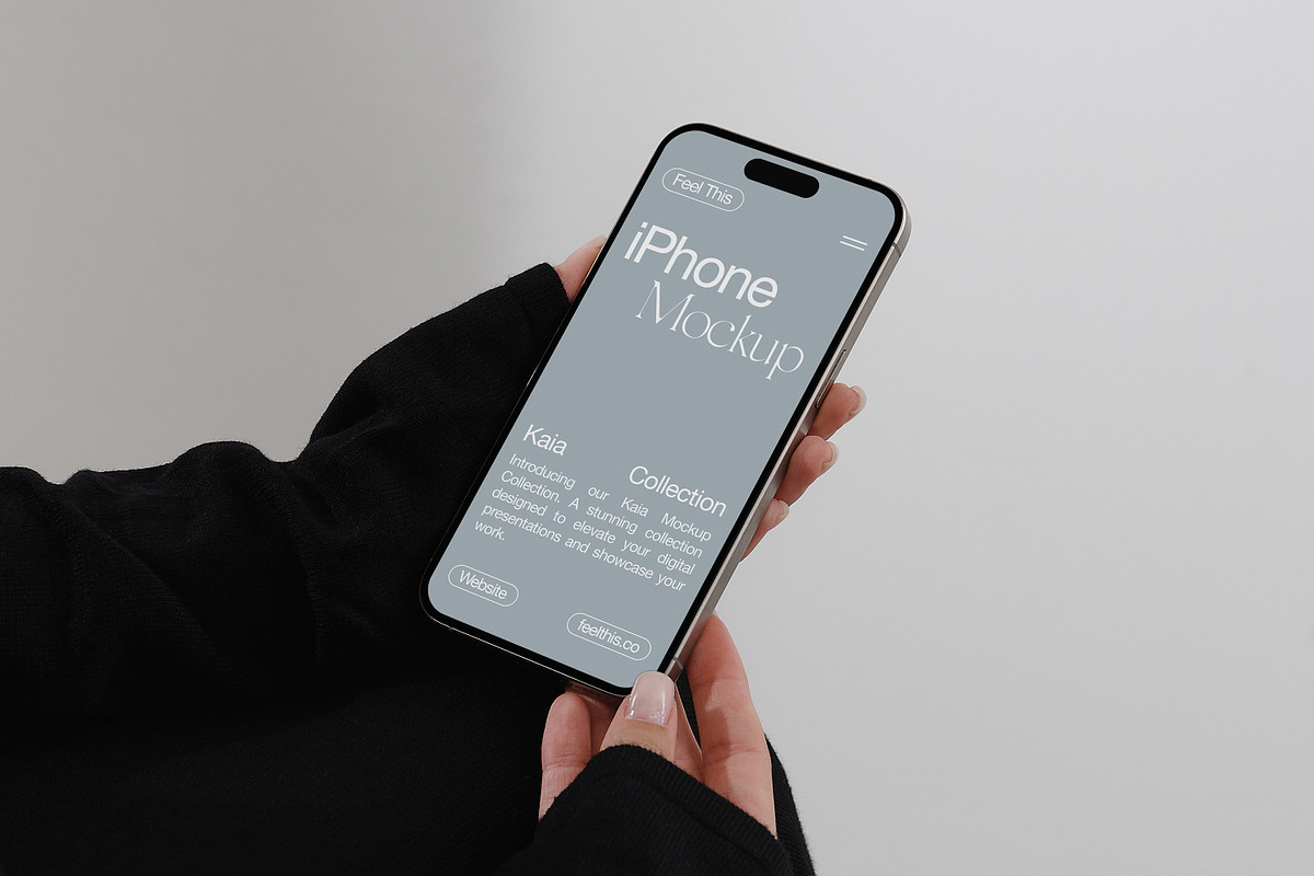 iPhone in Hands Mockup PSD, an iPhone Mockup by Feel This (Photo 2 of 3)