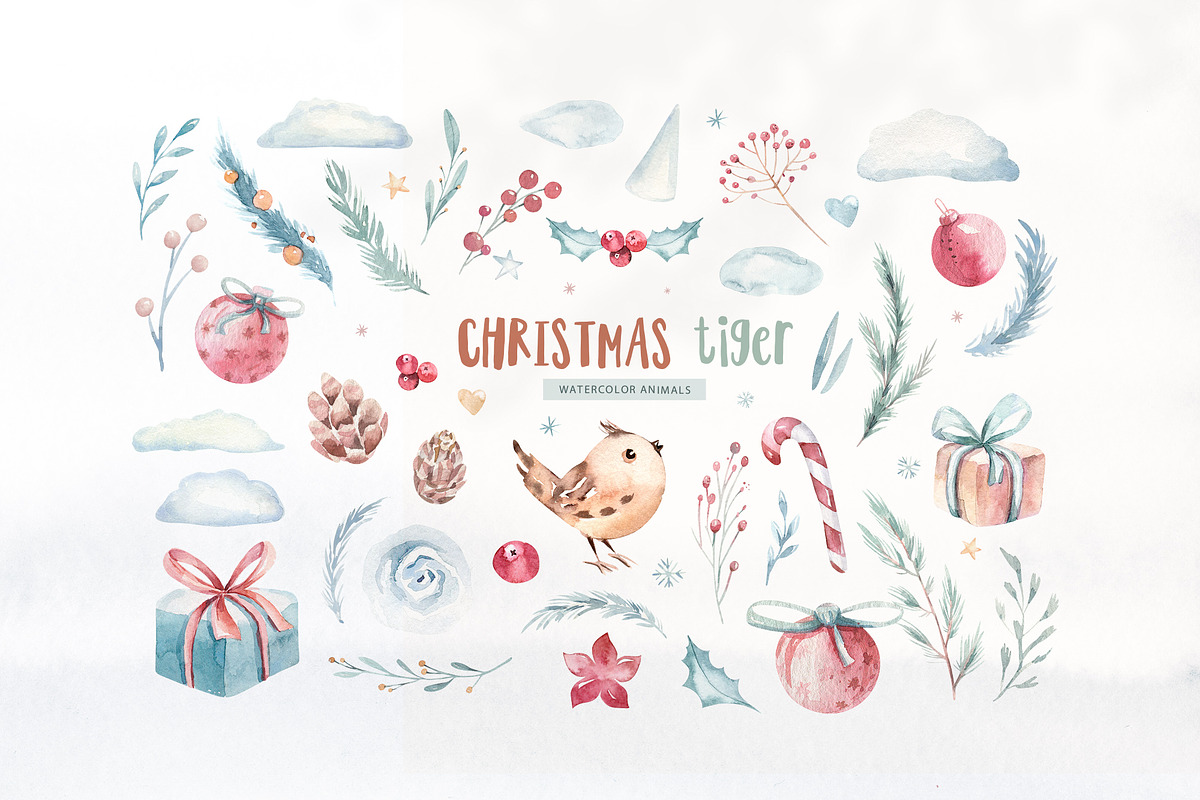 Christmas tiger. New Year 2022, an Animal Illustration by Peace ART (Photo 5 of 11)