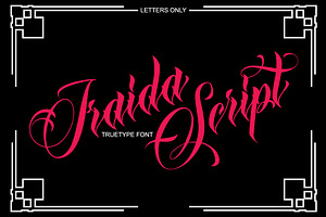 Iraida Script, a Script Font by Mister Chek