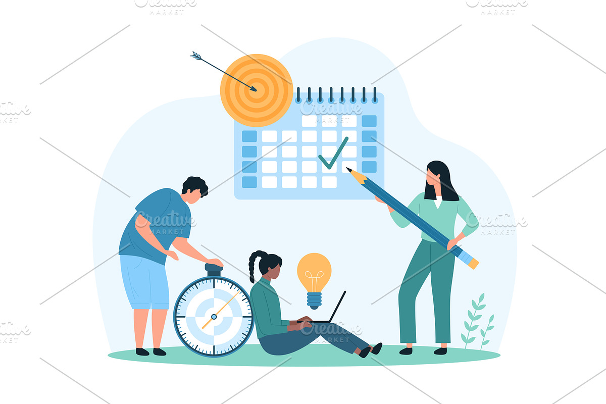 Goal management, organizational, a Person Illustration by Flashvector
