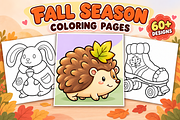 Fall Season Coloring Pages Vol. 2, a Seasonal Illustration by Inkivelle Studio (Thumbnail 1 of 3)