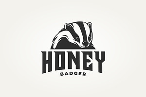 animal honey badger icon logo, a Branding & Logo Template by Blazybone