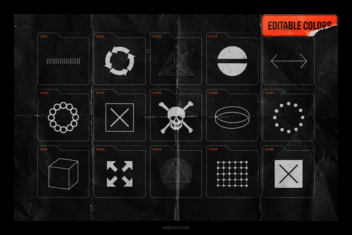 150 Geometric Distressed Shapes, an Object Graphic by Samolevsky (Photo 7 of 18)