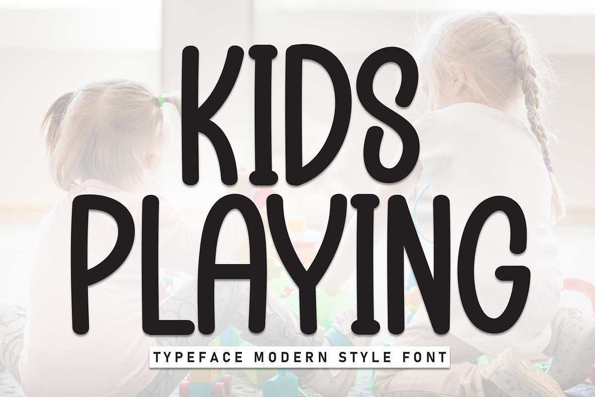 Kids Playing | Script Font, a Script Font by Scratchones (Photo 1 of 8)
