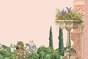 Arabesque Garden Arch Frame, a Decorative Illustration by Mughal Wallpaper (Thumbnail 3 of 3)