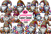 Watercolor Easter Gnomi Clipart, an Illustration by DreamCafeArt (Thumbnail 1 of 4)
