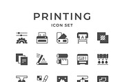 Set icons of printing, a Solid Icon by motorama (Thumbnail 1 of 2)