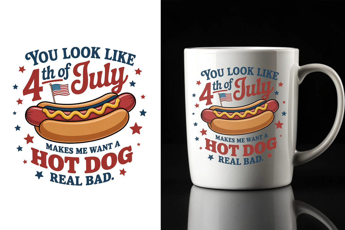 4th of July Hot Dog PNG, a Food Illustration by Unique Design Team (Photo 4 of 5)