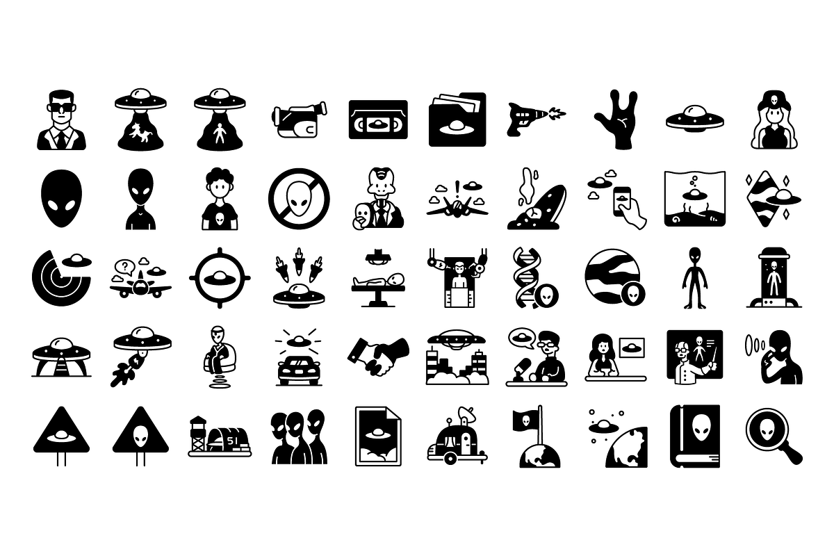 50 UFO and Alien Icons, an Icon by BaconTaco (Photo 6 of 7)