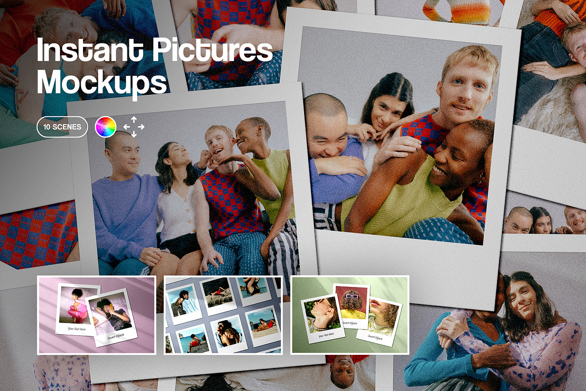 Polaroid Instant Picture Mockups, a Pens & Pencil Mockup by Design Squad (Photo 1 of 11)