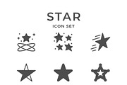 Set glyph icons of star, a Solid Icon by motorama (Thumbnail 1 of 2)