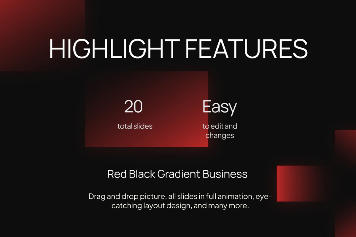 Red Black Gradient Business, a Presentation Template by Loin Studio (Photo 4 of 4)