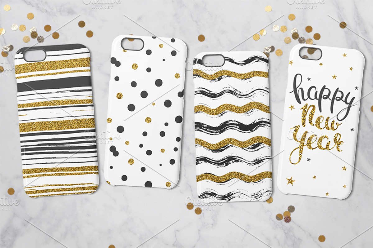 Black & Gold Christmas design kit, a Background Graphic by harmonia_green_art (Photo 8 of 9)