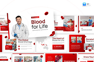 Blood Donation Campaign Keynote, a Presentation Template by Loin Studio