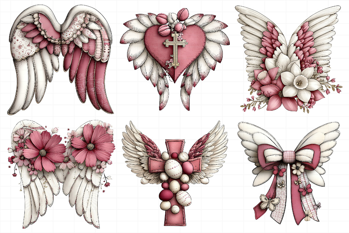 Easter Heaven Angel Wings Clipart, an Illustration by Daily.Designs (Photo 4 of 6)