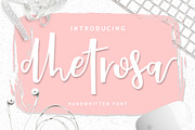 Dhetrosa Script, a Script Font by Lettersams (Thumbnail 1 of 12)