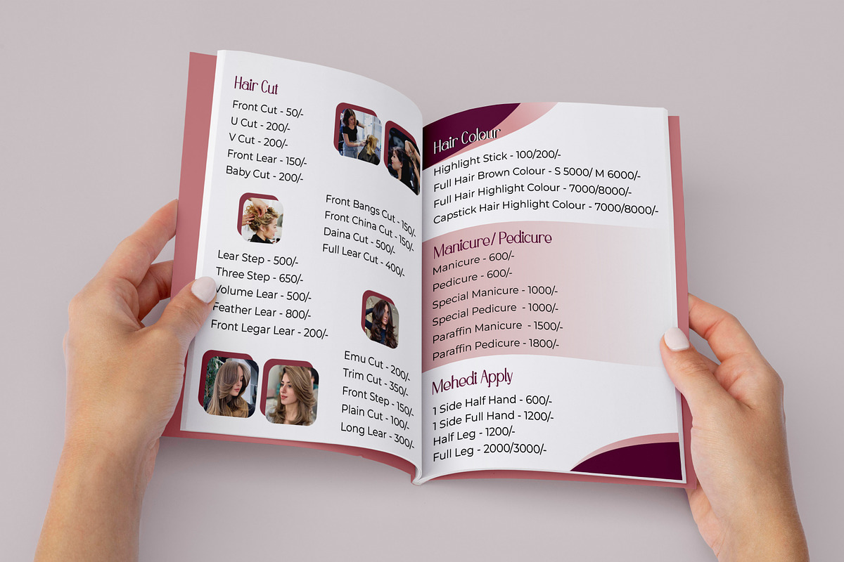 Bifold Beauty Parlour Brochure, a Brochure Template by ferdousi0791 (Photo 4 of 6)