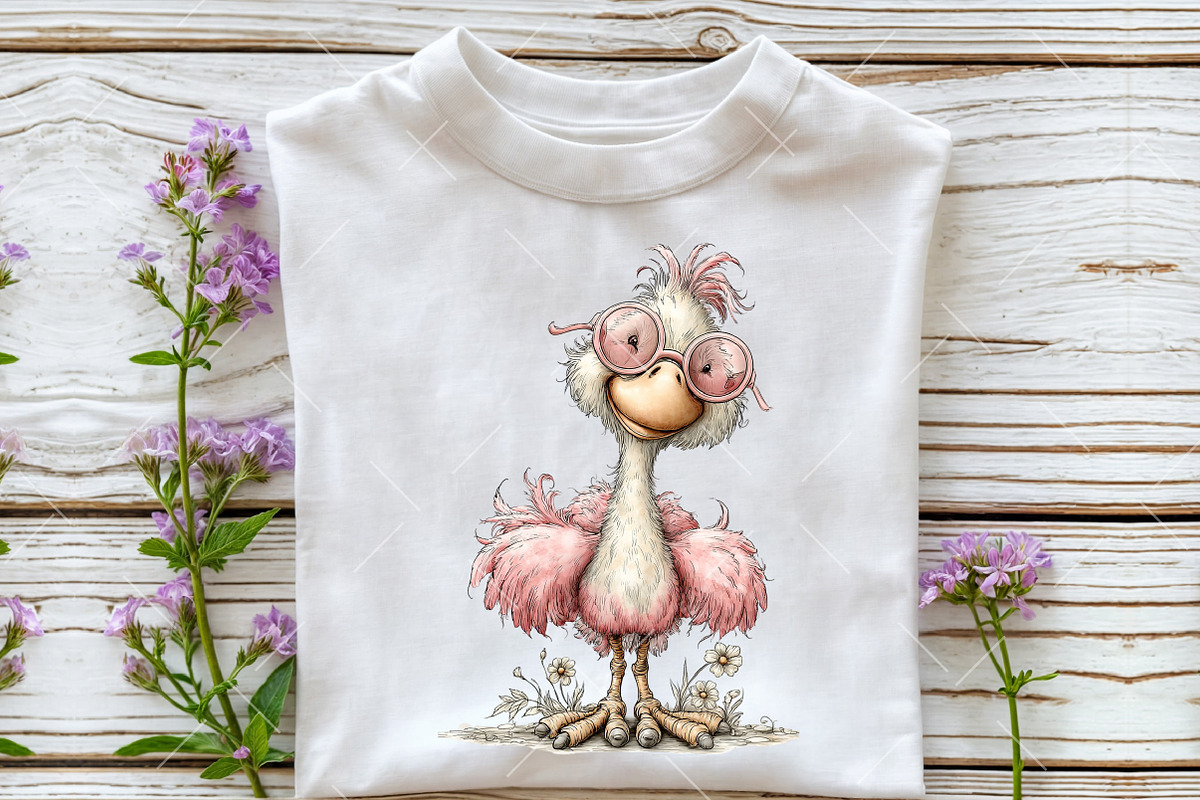 Whimsical Summer Flamingo Clipart, an Illustration by OK Design (Photo 5 of 6)