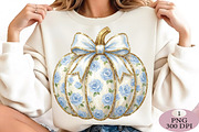 Grandmillennial Pumpkin Png, an Illustration by Daily.Designs (Thumbnail 3 of 5)